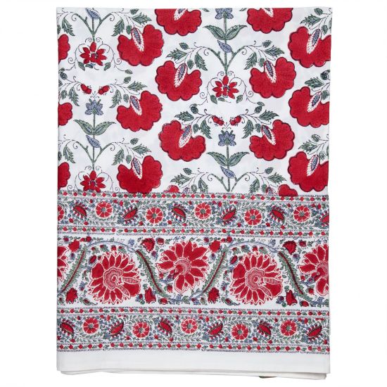 Janvi Flat and Fitted Sheets - Red